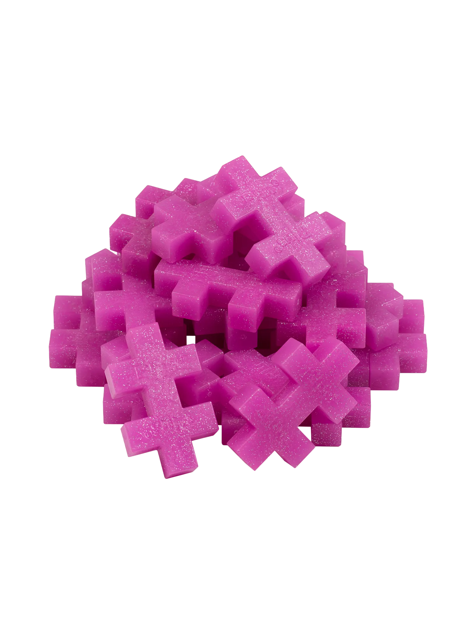 BIG Rosa Glitter - 25 stk